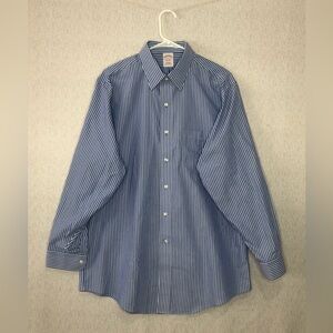 Brooks Brothers Shirt Men’s 16-33 Traditional Fit Non Iron Striped Dress Shirt